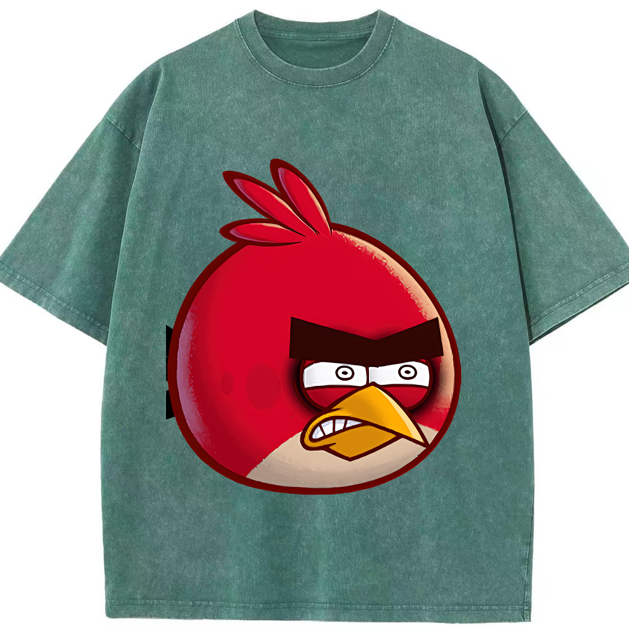 （画像用） Angry Birds アングリーバード 綿100% ヴィンテージ風 半袖Tシャツ（フロントプリント）